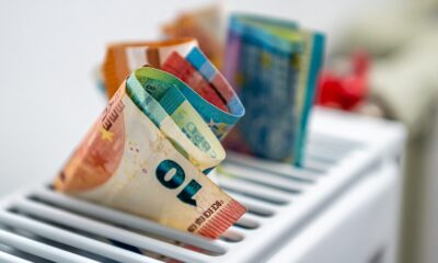 Euro,Banknotes,In,A,Central,Heating,Radiator,,The,Concept,Of