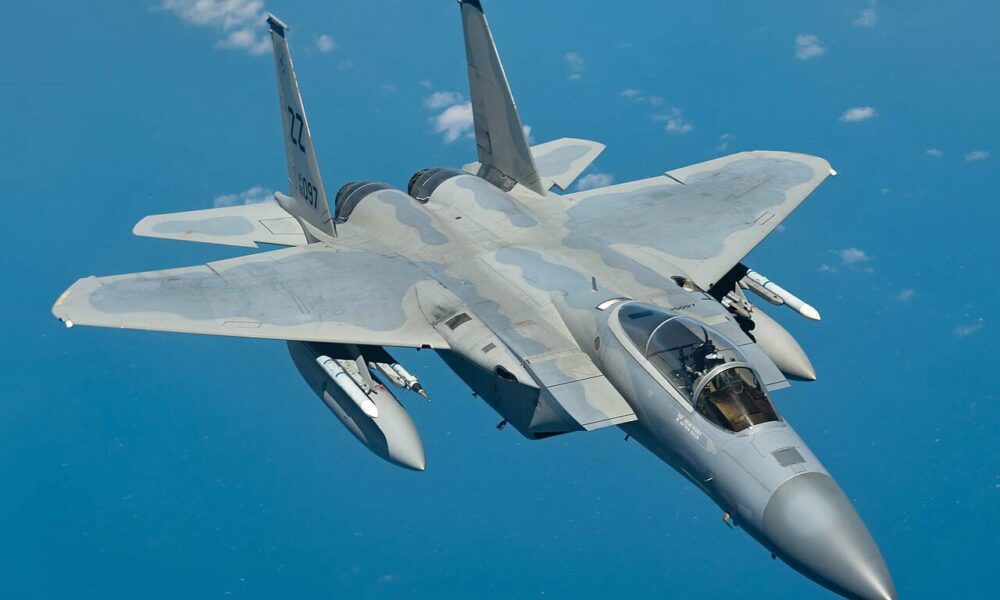 F-15C_Eagle_from_the_44th_Fighter_Squadron_flies_during_a_routine_training_exercise_April_15_2019